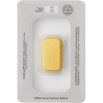 250 g Goldbarren C. Hafner – Bild 2