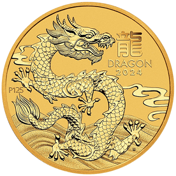 1/4 Unze Gold Australien Lunar Serie III Drache 2024