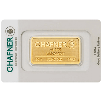 20 g Goldbarren C. Hafner – Bild 2