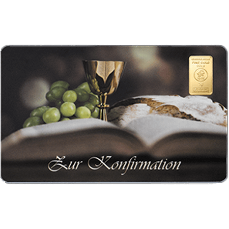 1 g Goldbarren Heimerle & Meule "Konfirmation"