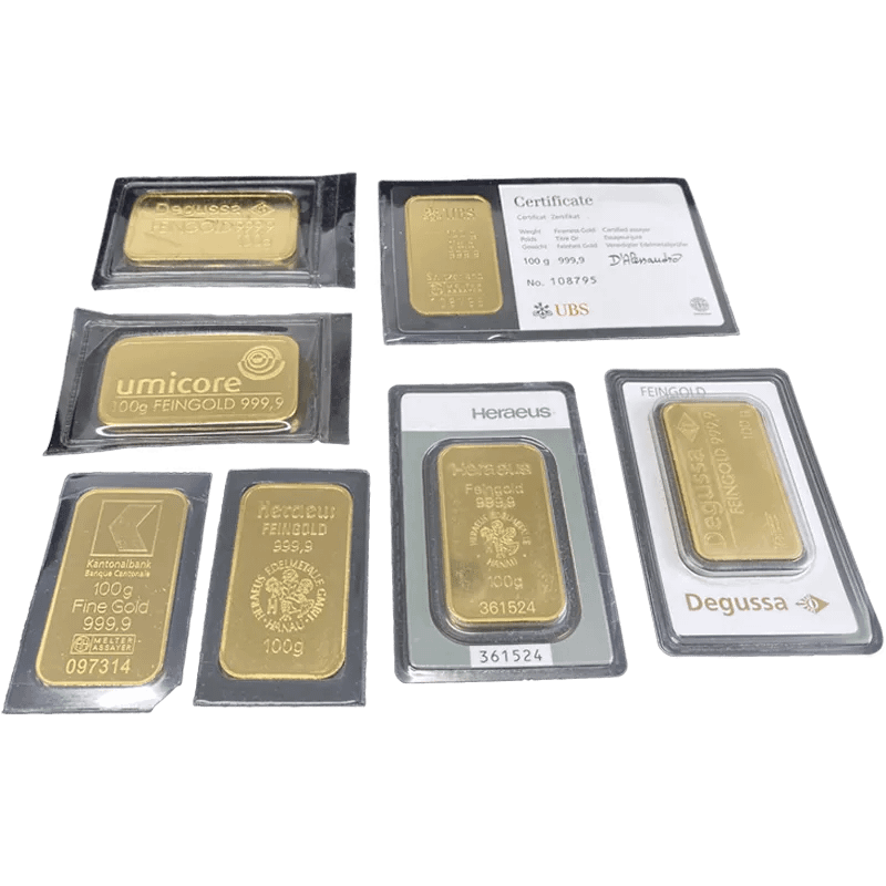 100 g Goldbarren - verschiedene Hersteller – Bild 2