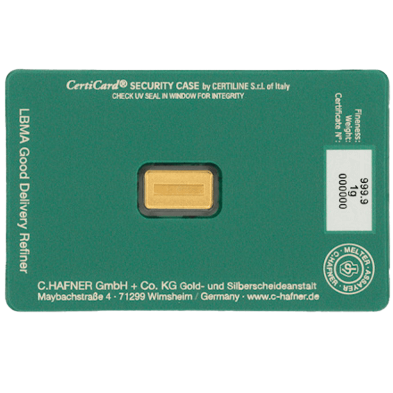 1 g Goldbarren C. Hafner – Happy Birthday – Bild 2