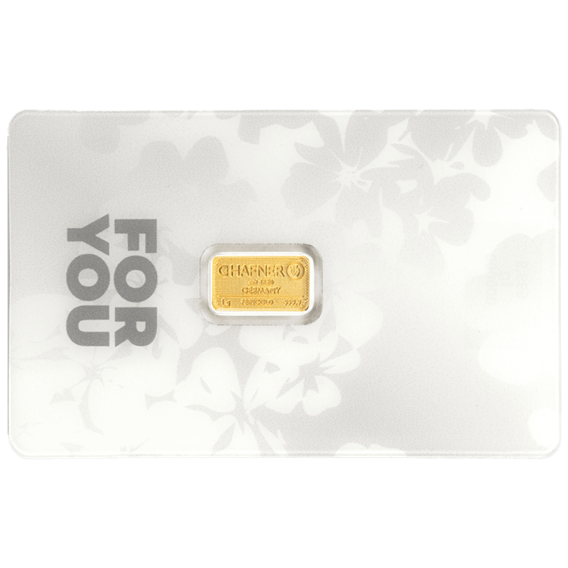 1 g Goldbarren C. Hafner – White