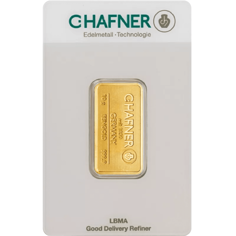 10 g Goldbarren C. Hafner