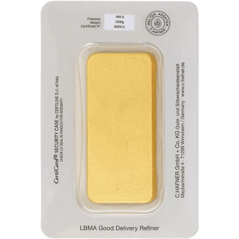 1 kg Goldbarren C. Hafner – Bild 2