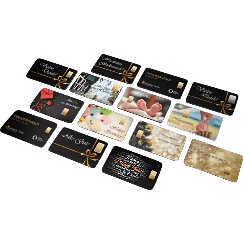 1 g Goldbarren Heimerle & Meule "Vielen Dank" – Bild 2