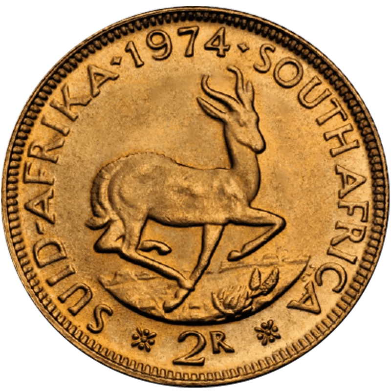 2 Rand Goldmünze (Südafrika) - diverse Jahrgänge – Bild 2