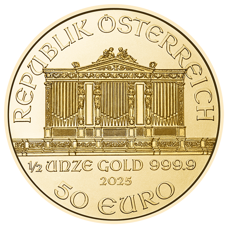 1/2 Unze Gold Wiener Philharmoniker 2025