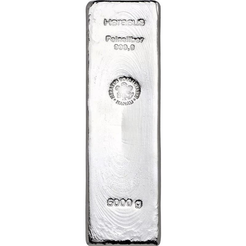 5 kg Silberbarren Heraeus